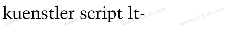 kuenstler script lt字体转换